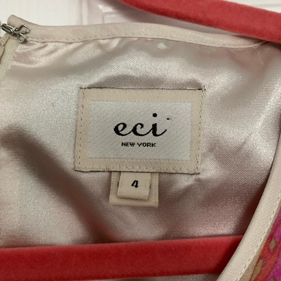 ECI Saks  Fifth Avenue Abstract Beaded Dress - Picture 3 of 5